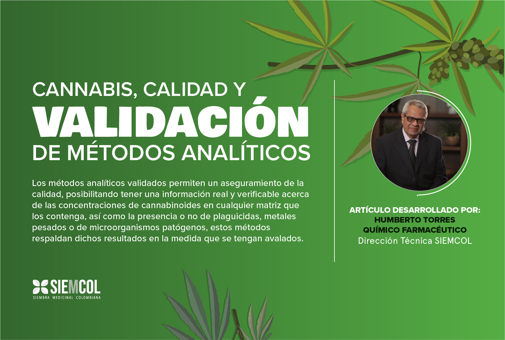 Cannabis, calidad y validación de métodos analíticos